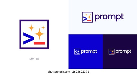 Coding prompt for instructions or questions given to AI generated, Vector logo icon, Integration of artificial technology in the process, innovative tech compatible for web, app for AI generation