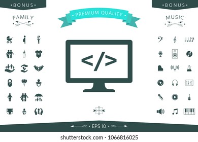 Coding symbol icon
