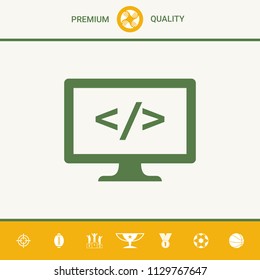 Coding symbol icon