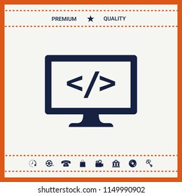 Coding symbol icon