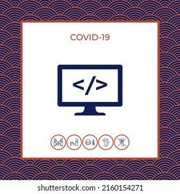 Coding symbol icon. Element for your design