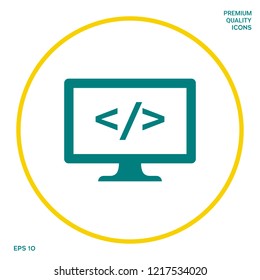 Coding symbol icon. Graphic elements for your design