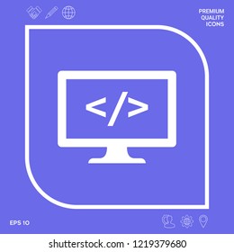 Coding symbol icon. Graphic elements for your design
