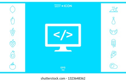 Coding symbol icon. Graphic elements for your design