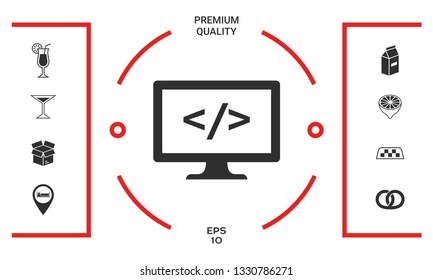 Coding symbol icon. Graphic elements for your design
