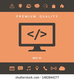 Coding symbol icon. Graphic elements for your design