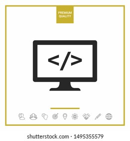 Coding symbol icon. Graphic elements for your design