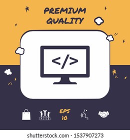 Coding symbol icon. Graphic elements for your design