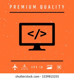 Coding symbol icon. Graphic elements for your design