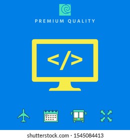 Coding symbol icon. Graphic elements for your design