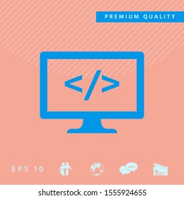 Coding symbol icon. Graphic elements for your design