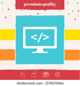 Coding symbol icon. Graphic elements for your design