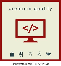 Coding symbol icon. Graphic elements for your design