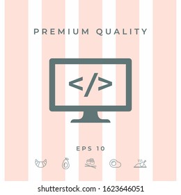 Coding symbol icon. Graphic elements for your design