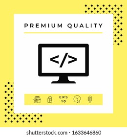Coding symbol icon. Graphic elements for your design