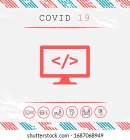 Coding symbol icon. Graphic elements for your design