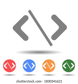 Coding symbol programming vector icon