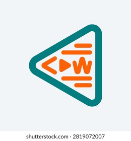 Coding themed media icon for programming tutorials.