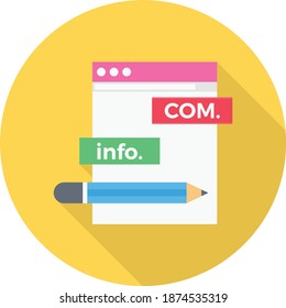 coding vector circle shadow flat icon