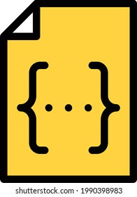 coding vector color line icon