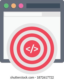 coding vector colour flat icon