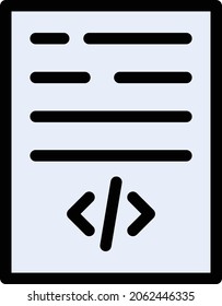 coding vector colour line icon