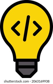 coding vector colour line icon