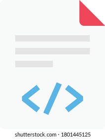 coding vector flat color icon 