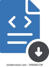 coding vector glyph color icon