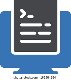 coding vector glyph color icon