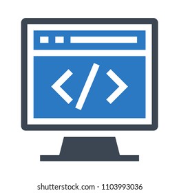 coding vector icon