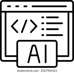 Coding vector icon. Can be used for printing, mobile and web applications.