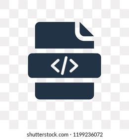 Coding vector icon isolated on transparent background, Coding transparency concept can be used web and mobile