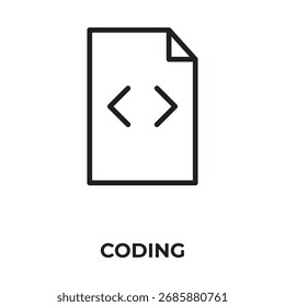 Coding Vector, Icon Or Logo Sign Isolated Symbol Illustration
