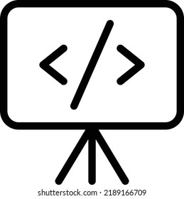 coding Vector illustration on a transparent background. Premium quality symmbols. Thin line vector icons for concept and graphic design. 
