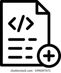 coding vector thin line icon
