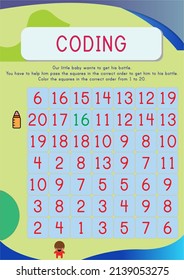 Coding and wayfinding activity for kids
