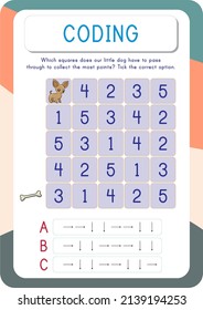 Coding and wayfinding activity for kids