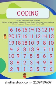 Coding and wayfinding activity for kids