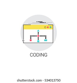 Coding Web Graphic Design Application Development Icon Vector Illustration