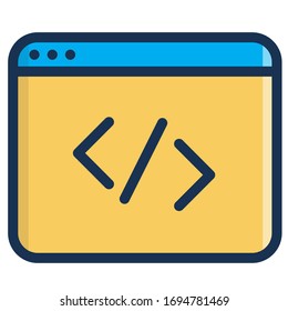 coding web marketing finance icon 