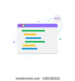 Coding Website Icon Illustration. Ready to use for website mobile app presentation and any other projects. Suitable for any user interface and user experience