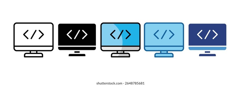 Elemento Ícone Da Janela De Codificação Para O Design