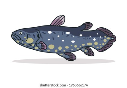 Coelacanth design Illustration vector art