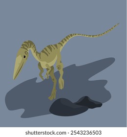 Coelophysis Carnívoro Pequeño, esbelto dinosaurio, un cazador rápido en llanuras abiertas