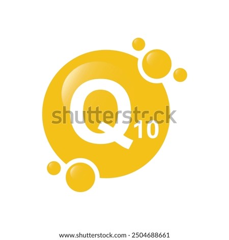 Coenzyme Q10 -  icon, vector, symbol.
