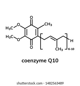 Coenzyme Q10 Or Ubiquinone Chemical Formula