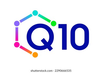 Coenzyme Q10 Vektorsymbol Symbol-Logo-Konzept