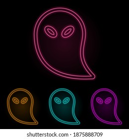 coercion color neon set. Simple thin line, outline vector of web icons for ui and ux, website or mobile application