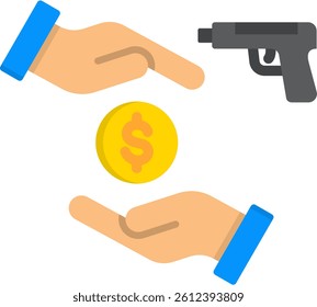 Coercion Icon Flat Vector Illustration